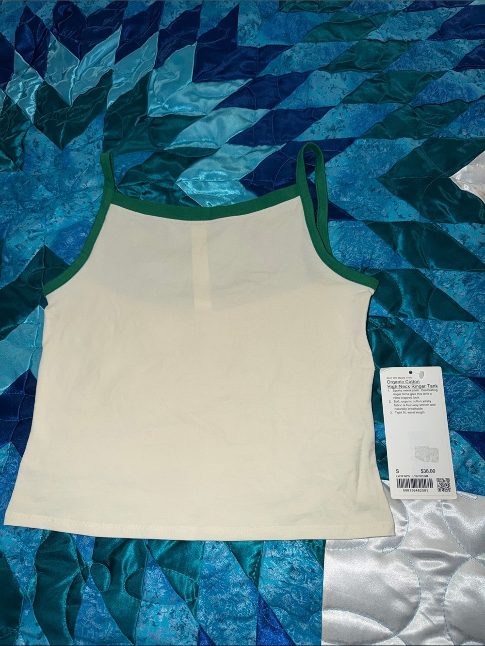 ORGANIC COTTON HIGH-NECK RINGER TANK. - Picture 2 of 7